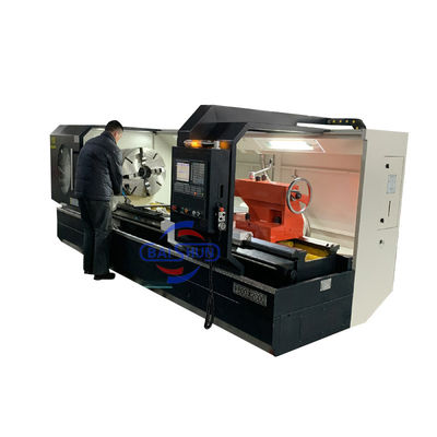 سنگینی برش تخت چرخ دار فلزی افقی ماشین چرخ CNC