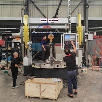 دو ستون سنگین وظیفه عمودی چرخ CNC چرخ چرخ ماشین Fanuc / سیستم کنترل زیمنس