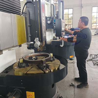 یک ستون عمودی چرخ دار با محور C برای حفاری آسیاب ماشین چرخ CNC