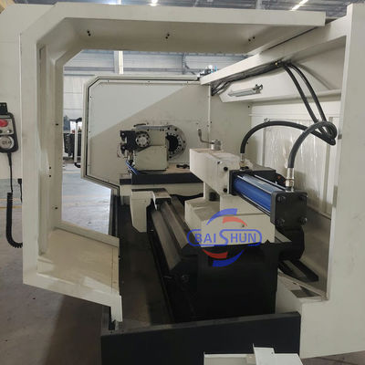 دو بار چک افقی Fanuc CNC لوله رشته ماشین چرخ دار برای فلز