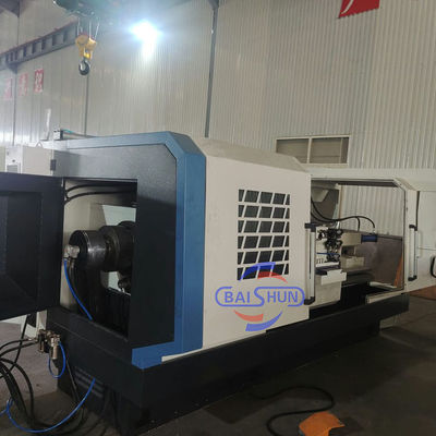 QK1325 هوشمند اتوماتیک افقی تخت تخت CNC دو بار Chuck لوله رشته چرخ دار